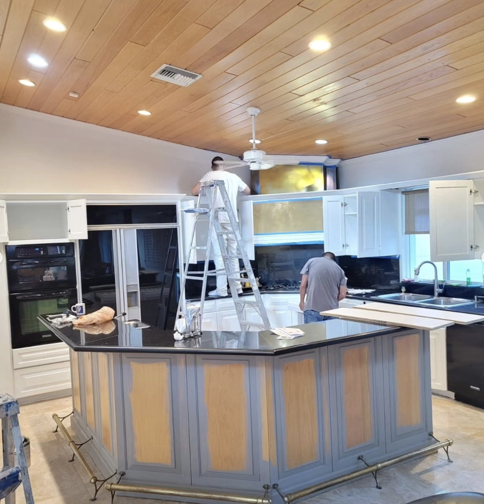 K&R Painting professional team working on a South Florida property